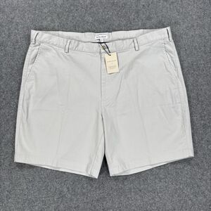 Peter Millar Crown Shorts Men's 42 Light Grey ME0B05 Flat Front Chino Casual NWT